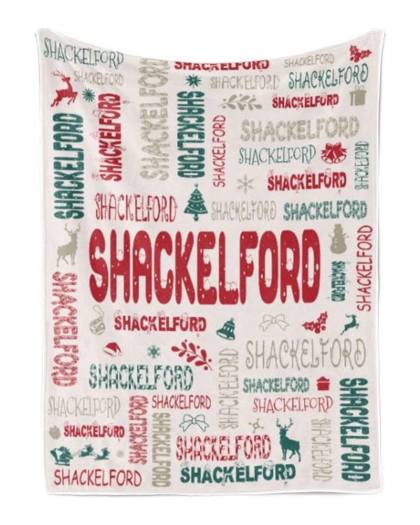 Personalized Christmas Blanket with Name, Custom Name Blanket for Baby, Custom Blanket with Christmas Tree, Christmas Gift for Fbus04935 Shackelford XMASBL02