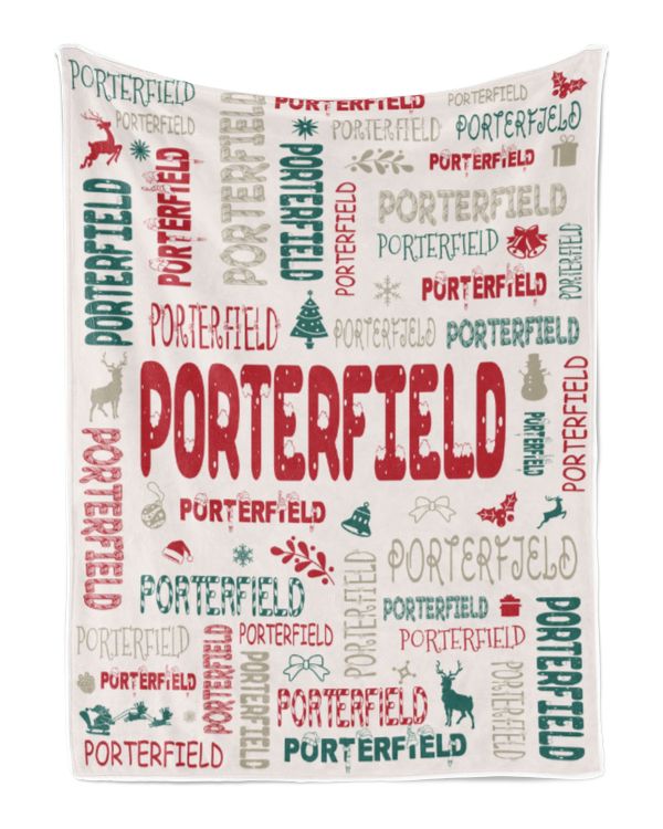 Personalized Christmas Blanket with Name, Custom Name Blanket for Baby, Custom Blanket with Christmas Tree, Christmas Gift for Fbus06179 Porterfield XMASBL02
