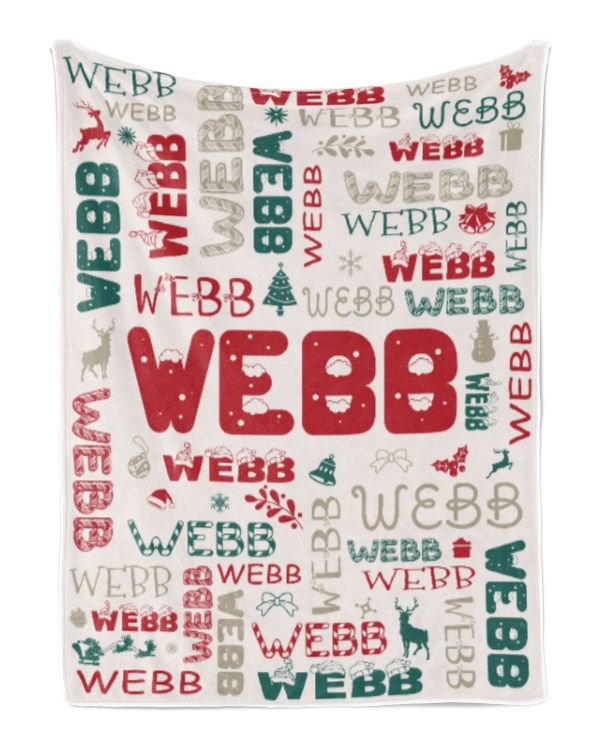 Personalized Christmas Blanket with Name, Custom Name Blanket for Baby, Custom Blanket with Christmas Tree, Christmas Gift for Fbus00581 Webb XMASBL02