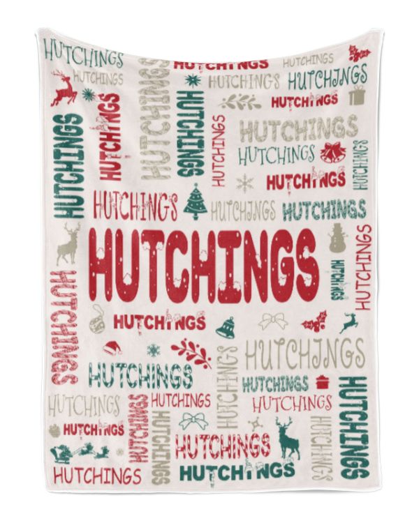 Personalized Christmas Blanket with Name, Custom Name Blanket for Baby, Custom Blanket with Christmas Tree, Christmas Gift for Fbus04809 Hutchings XMASBL02