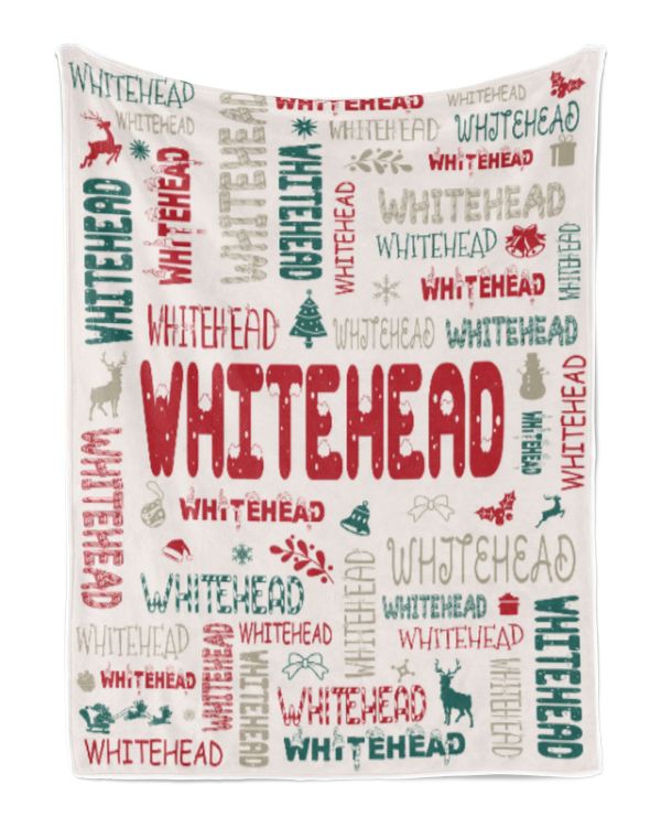 Personalized Christmas Blanket with Name, Custom Name Blanket for Baby, Custom Blanket with Christmas Tree, Christmas Gift for Fbus04681 Whitehead XMASBL02