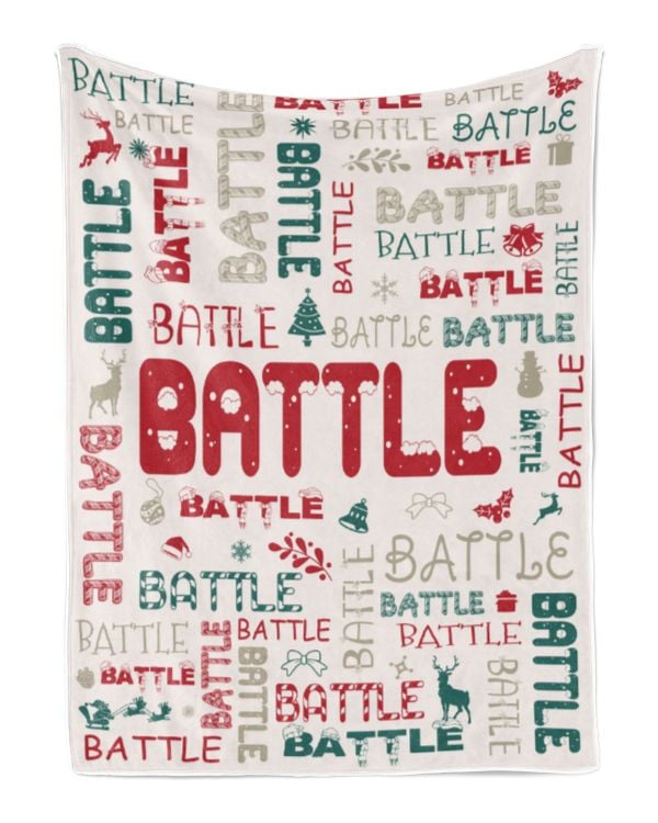 Personalized Christmas Blanket with Name, Custom Name Blanket for Baby, Custom Blanket with Christmas Tree, Christmas Gift for Fbus02582 Battle XMASBL02