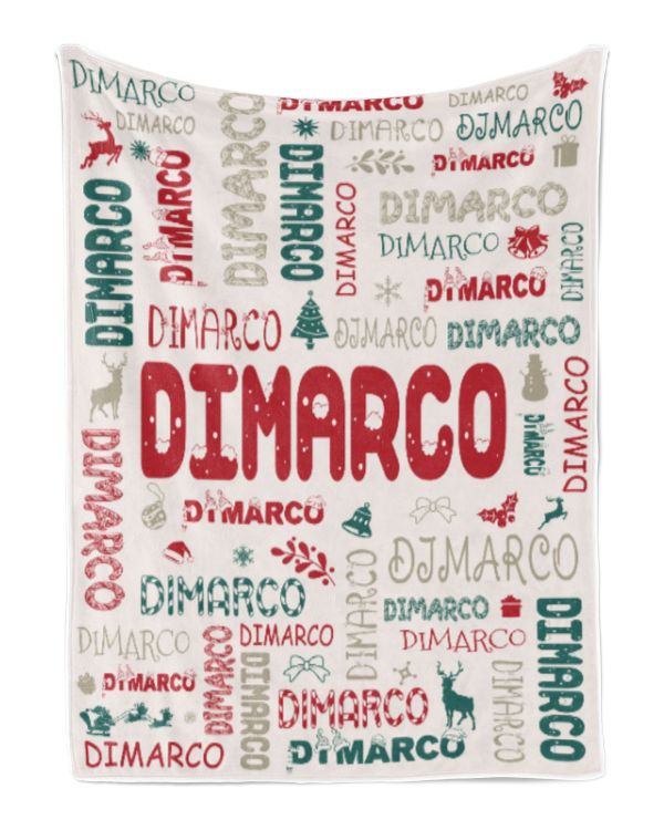 Personalized Christmas Blanket with Name, Custom Name Blanket for Baby, Custom Blanket with Christmas Tree, Christmas Gift for Fbus08623 Dimarco XMASBL02