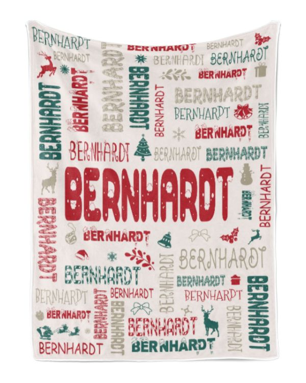 Personalized Christmas Blanket with Name, Custom Name Blanket for Baby, Custom Blanket with Christmas Tree, Christmas Gift for Fbus04743 Bernhardt XMASBL02