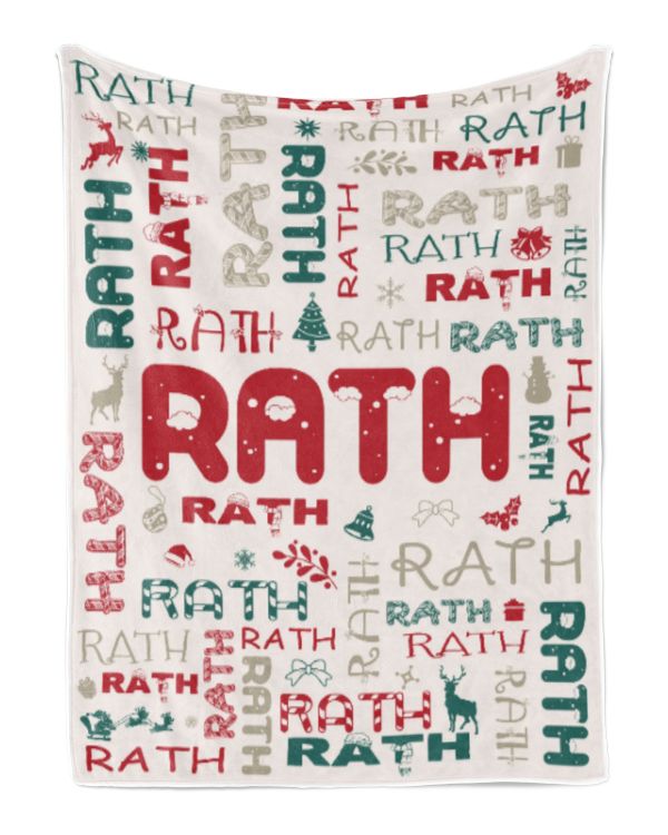 Personalized Christmas Blanket with Name, Custom Name Blanket for Baby, Custom Blanket with Christmas Tree, Christmas Gift for Fbus06186 Rath XMASBL02
