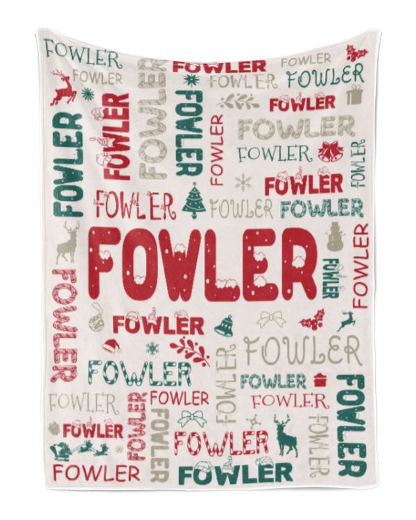 Personalized Christmas Blanket with Name, Custom Name Blanket for Baby, Custom Blanket with Christmas Tree, Christmas Gift for Fbus01990 Fowler XMASBL02