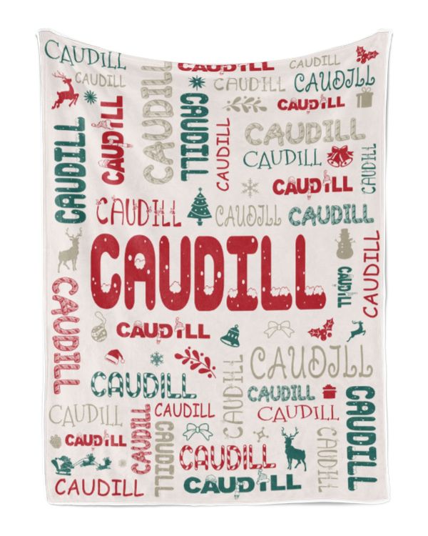 Personalized Christmas Blanket with Name, Custom Name Blanket for Baby, Custom Blanket with Christmas Tree, Christmas Gift for Fbus03176 Caudill XMASBL02
