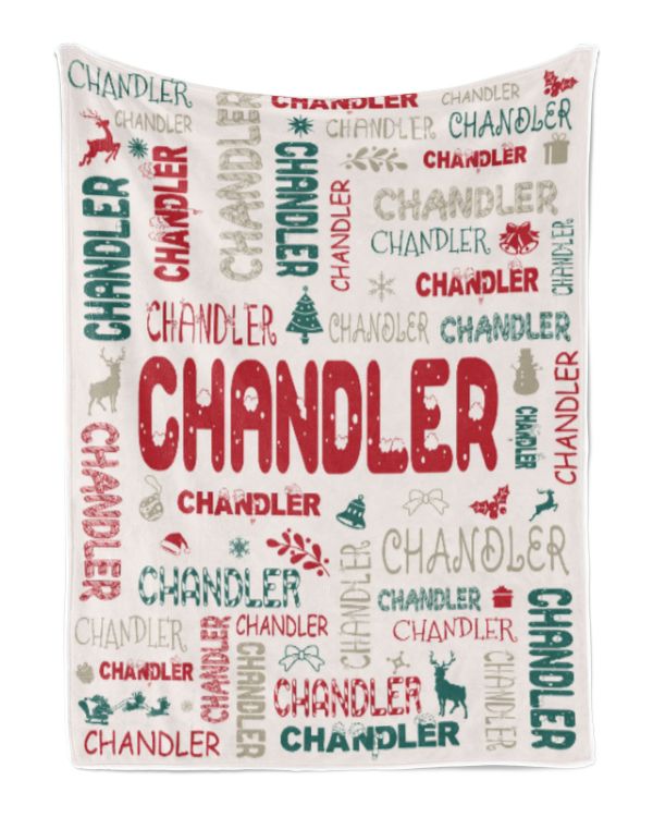 Personalized Christmas Blanket with Name, Custom Name Blanket for Baby, Custom Blanket with Christmas Tree, Christmas Gift for Fbus03977 Chandler XMASBL02