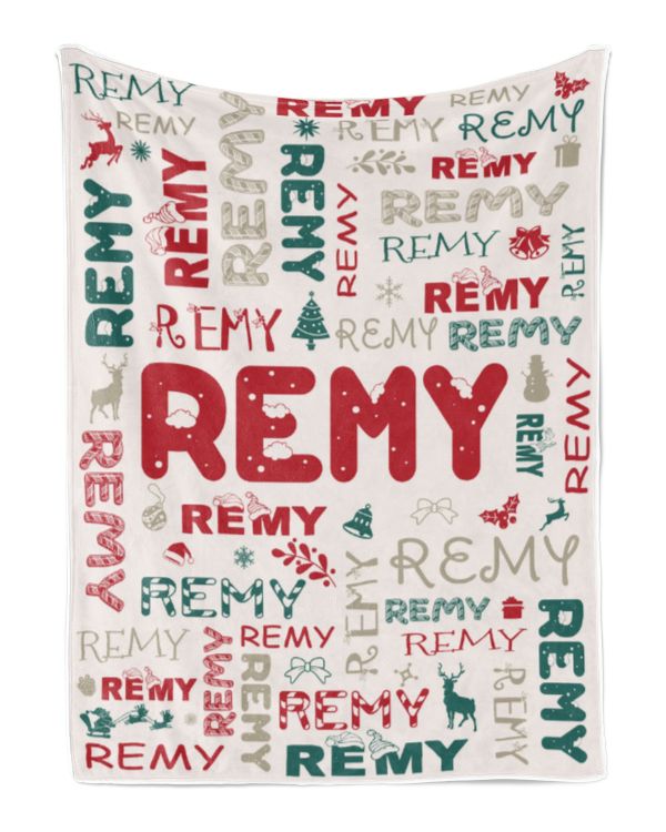Personalized Christmas Blanket with Name, Custom Name Blanket for Baby, Custom Blanket with Christmas Tree, Christmas Gift for Fbus07228 Remy XMASBL02