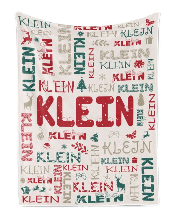 Personalized Christmas Blanket with Name, Custom Name Blanket for Baby, Custom Blanket with Christmas Tree, Christmas Gift for Fbus01753 Klein XMASBL02