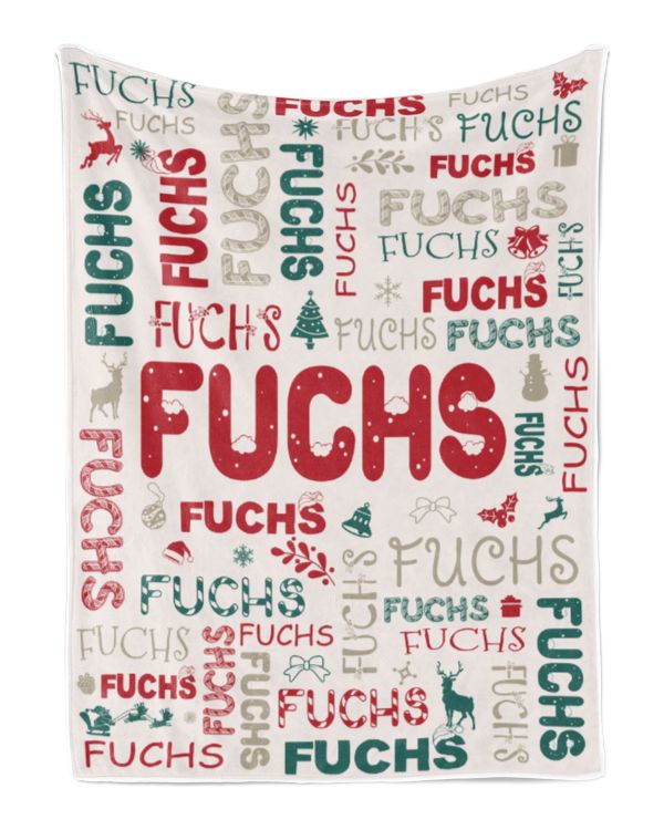 Personalized Christmas Blanket with Name, Custom Name Blanket for Baby, Custom Blanket with Christmas Tree, Christmas Gift for Fbus01121 Fuchs XMASBL02