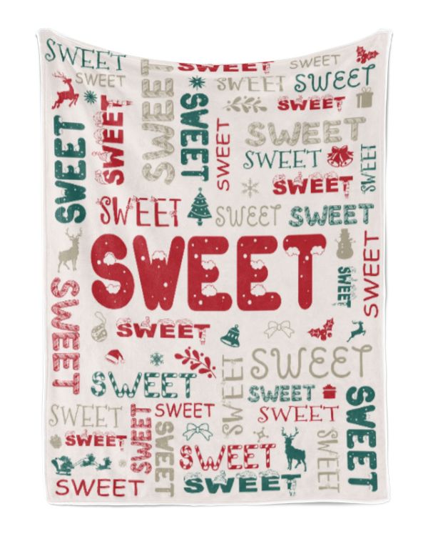 Personalized Christmas Blanket with Name, Custom Name Blanket for Baby, Custom Blanket with Christmas Tree, Christmas Gift for Fbus01109 Sweet XMASBL02
