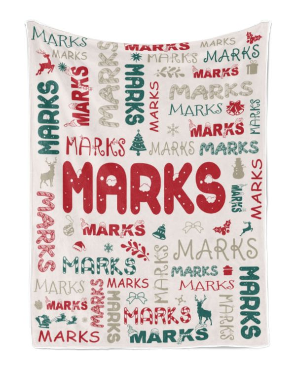 Personalized Christmas Blanket with Name, Custom Name Blanket for Baby, Custom Blanket with Christmas Tree, Christmas Gift for Fbus01557 Marks XMASBL02