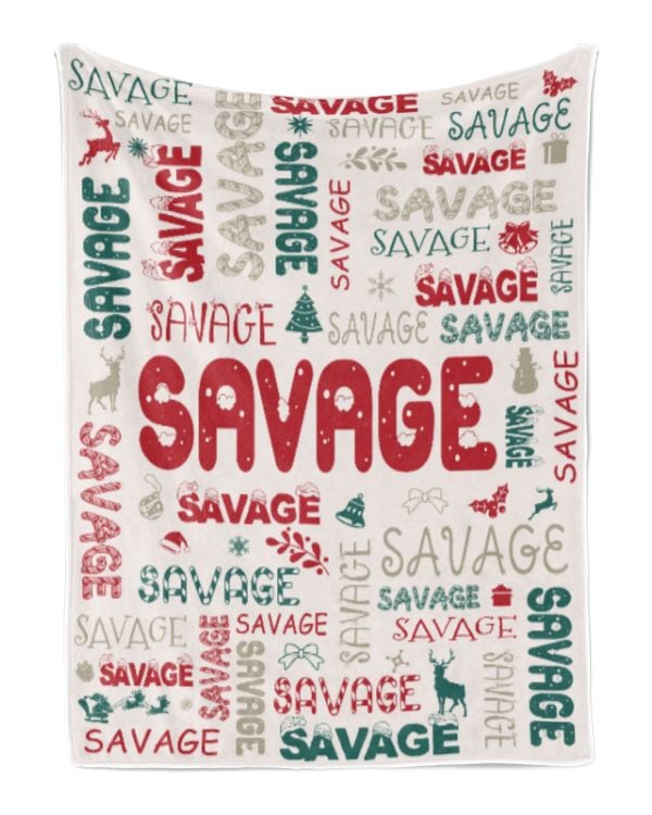 Personalized Christmas Blanket with Name, Custom Name Blanket for Baby, Custom Blanket with Christmas Tree, Christmas Gift for Fbus02597 Savage XMASBL02