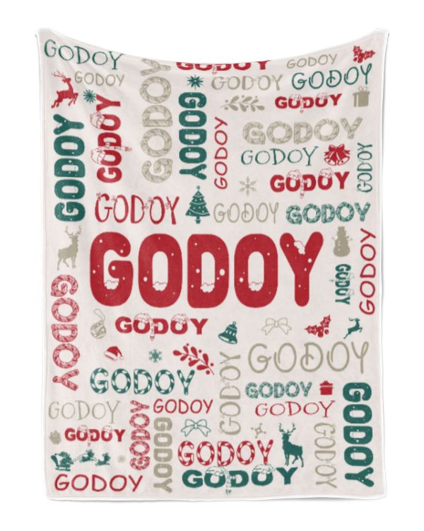 Personalized Christmas Blanket with Name, Custom Name Blanket for Baby, Custom Blanket with Christmas Tree, Christmas Gift for Fbus00917 Godoy XMASBL02