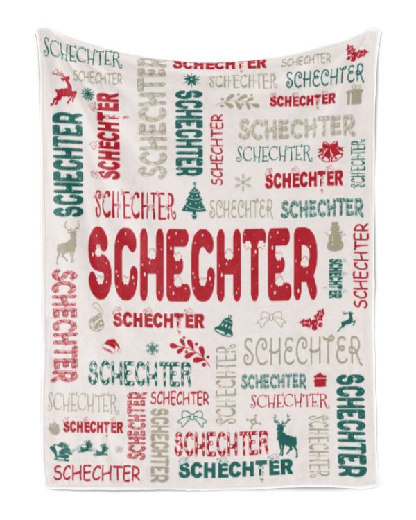 Personalized Christmas Blanket with Name, Custom Name Blanket for Baby, Custom Blanket with Christmas Tree, Christmas Gift for Fbus09648 Schechter XMASBL02