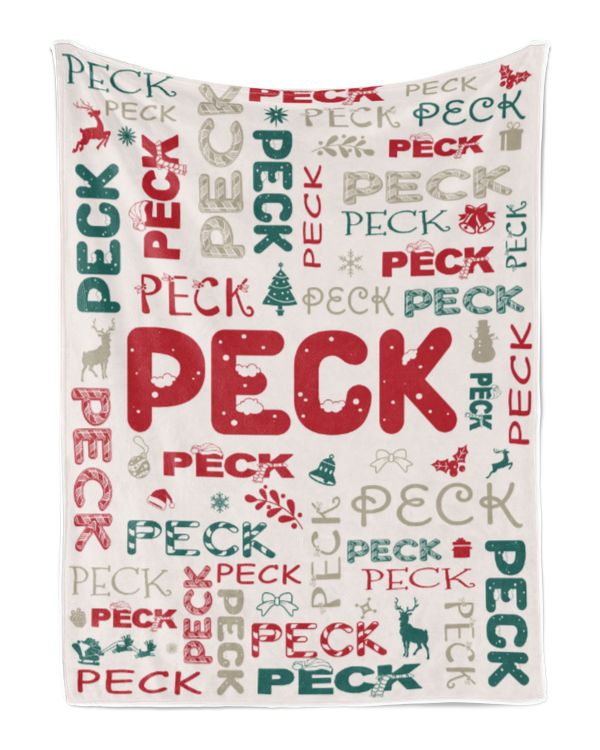Personalized Christmas Blanket with Name, Custom Name Blanket for Baby, Custom Blanket with Christmas Tree, Christmas Gift for Fbus00449 Peck XMASBL02