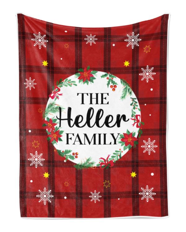 Merry Christmas Fleece Blanket, Personalized Christmas Blanket Gifts for Fbus02383 Heller XMASBL04