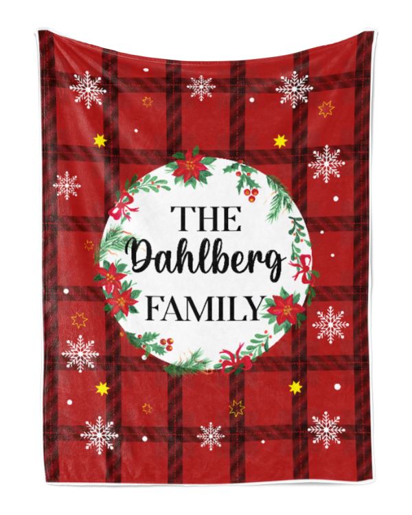 Merry Christmas Fleece Blanket, Personalized Christmas Blanket Gifts for Fbus08922 Dahlberg XMASBL04
