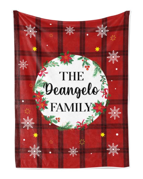 Merry Christmas Fleece Blanket, Personalized Christmas Blanket Gifts for Fbus04326 Deangelo XMASBL04