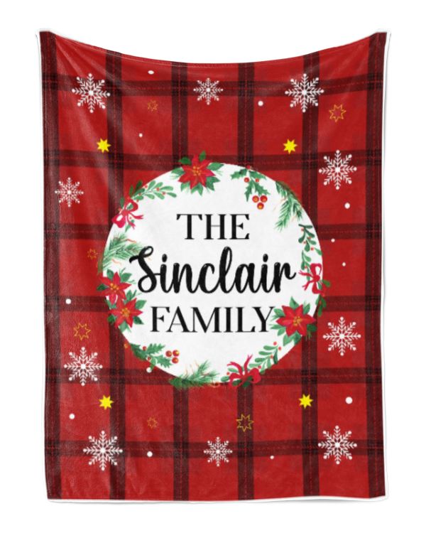 Merry Christmas Fleece Blanket, Personalized Christmas Blanket Gifts for Fbus03969 Sinclair XMASBL04
