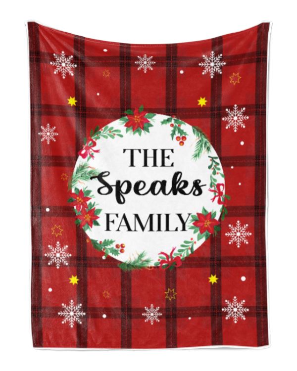 Merry Christmas Fleece Blanket, Personalized Christmas Blanket Gifts for Fbus08594 Speaks XMASBL04