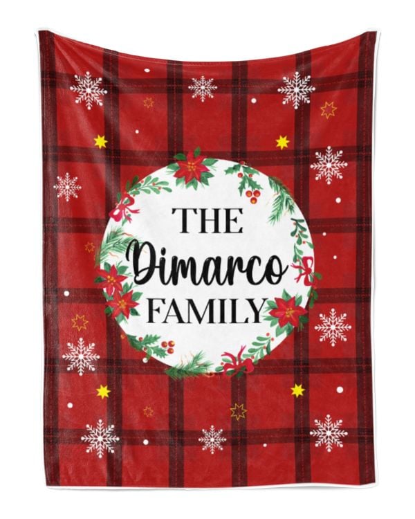 Merry Christmas Fleece Blanket, Personalized Christmas Blanket Gifts for Fbus08623 Dimarco XMASBL04