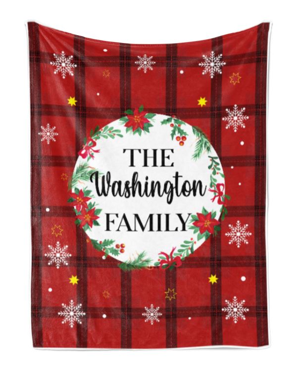 Merry Christmas Fleece Blanket, Personalized Christmas Blanket Gifts for Fbus04912 Washington XMASBL04