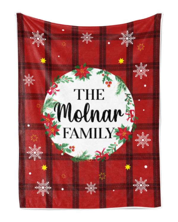 Merry Christmas Fleece Blanket, Personalized Christmas Blanket Gifts for Fbus02912 Molnar XMASBL04