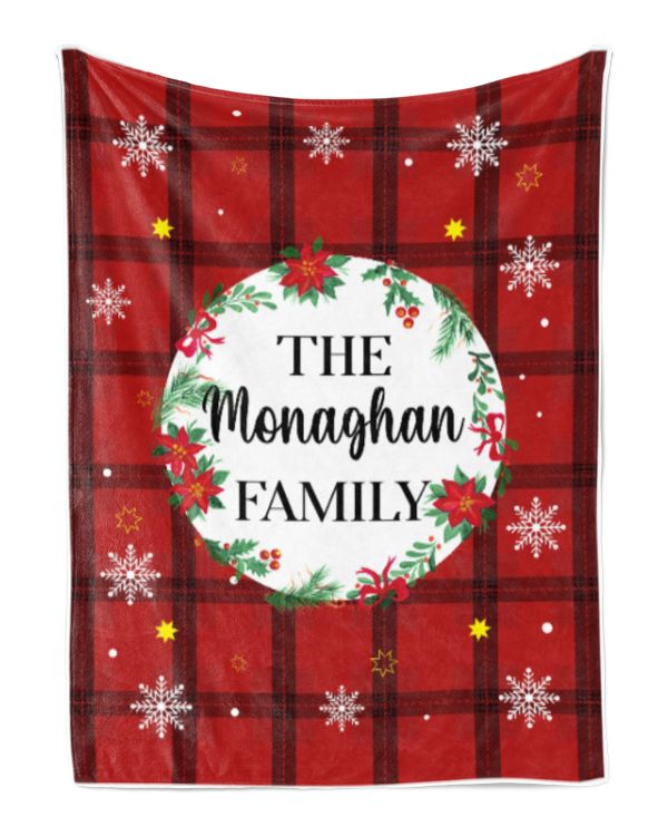Merry Christmas Fleece Blanket, Personalized Christmas Blanket Gifts for Fbus04215 Monaghan XMASBL04