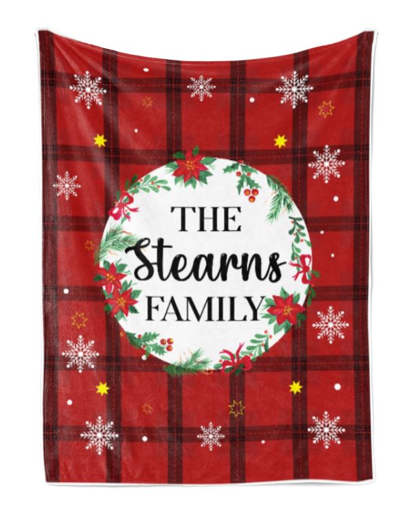 Merry Christmas Fleece Blanket, Personalized Christmas Blanket Gifts for Fbus03914 Stearns XMASBL04