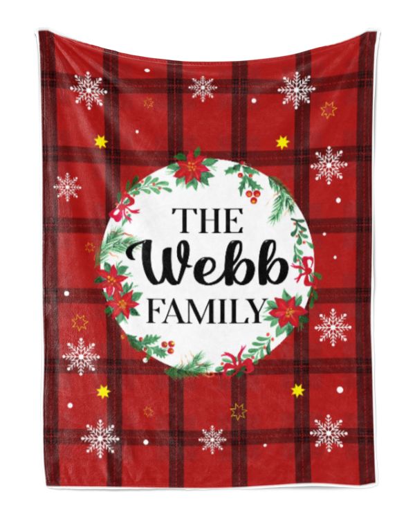 Merry Christmas Fleece Blanket, Personalized Christmas Blanket Gifts for Fbus00581 Webb XMASBL04