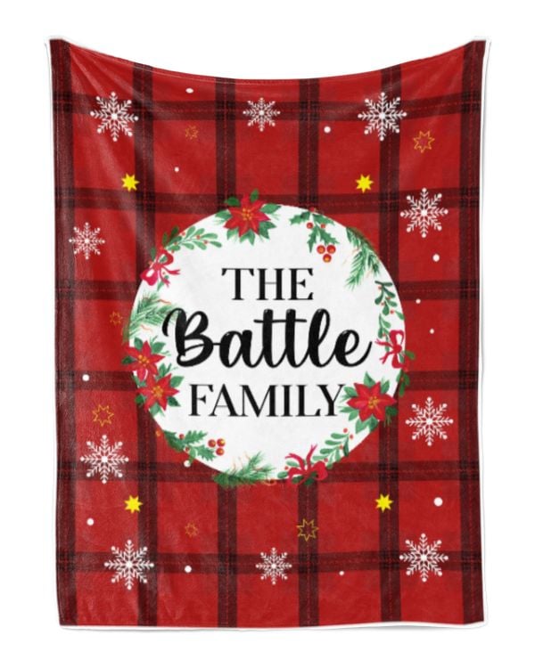 Merry Christmas Fleece Blanket, Personalized Christmas Blanket Gifts for Fbus02582 Battle XMASBL04