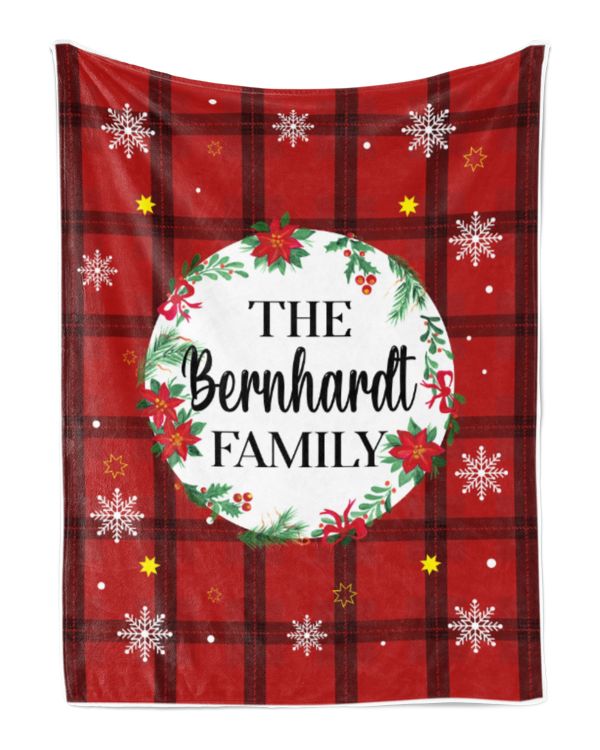 Merry Christmas Fleece Blanket, Personalized Christmas Blanket Gifts for Fbus04743 Bernhardt XMASBL04