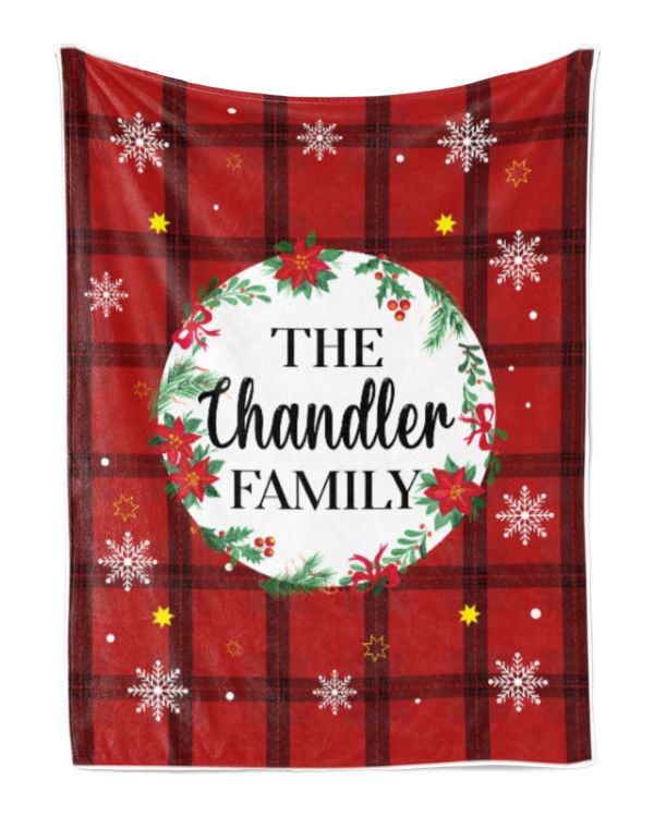 Merry Christmas Fleece Blanket, Personalized Christmas Blanket Gifts for Fbus03977 Chandler XMASBL04