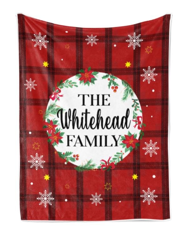Merry Christmas Fleece Blanket, Personalized Christmas Blanket Gifts for Fbus04681 Whitehead XMASBL04