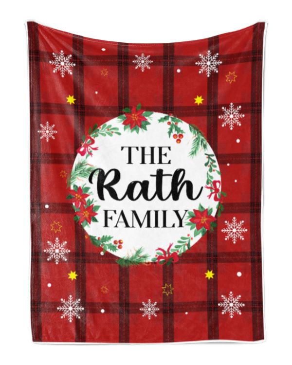 Merry Christmas Fleece Blanket, Personalized Christmas Blanket Gifts for Fbus06186 Rath XMASBL04