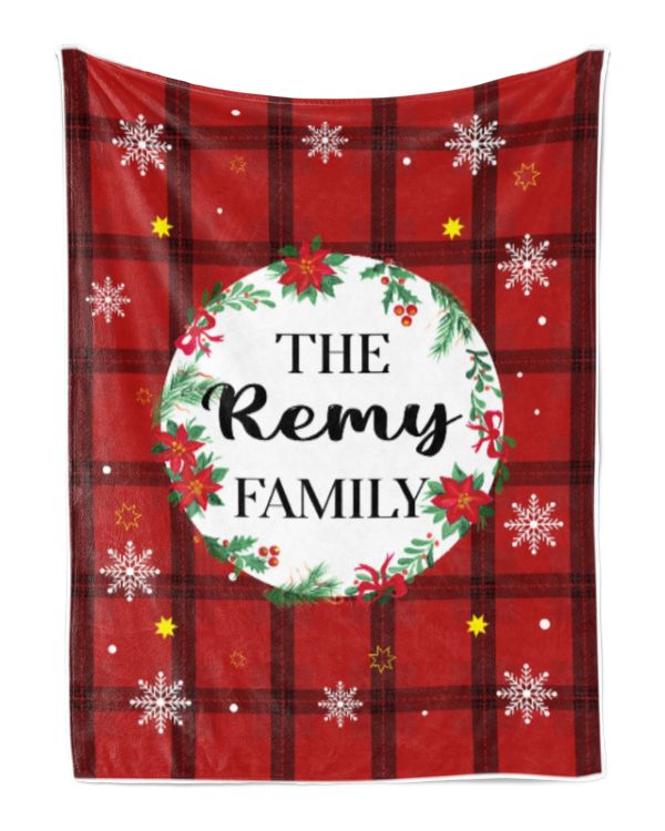 Merry Christmas Fleece Blanket, Personalized Christmas Blanket Gifts for Fbus07228 Remy XMASBL04