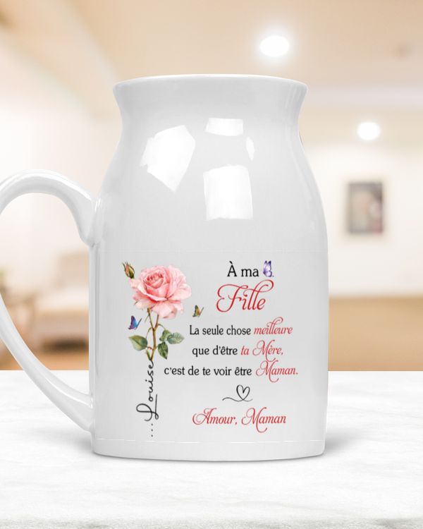 Ceramic Flower Vase Milk-Jug Shape