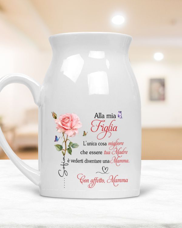 Ceramic Flower Vase Milk-Jug Shape