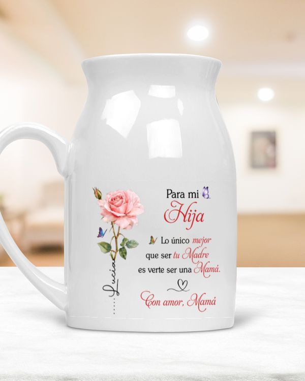 Ceramic Flower Vase Milk-Jug Shape