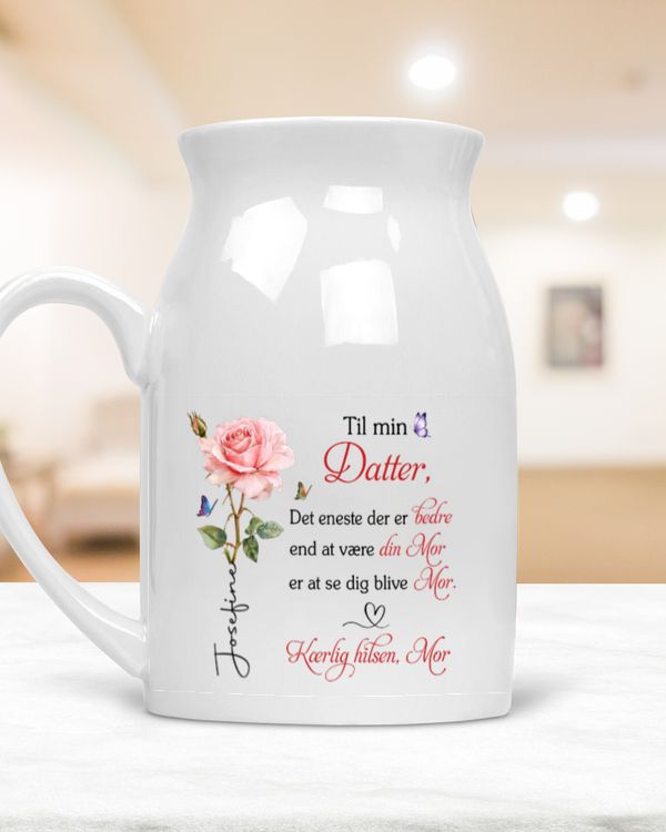 Ceramic Flower Vase Milk-Jug Shape