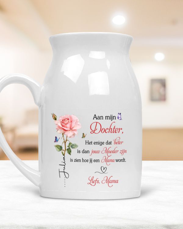 Ceramic Flower Vase Milk-Jug Shape