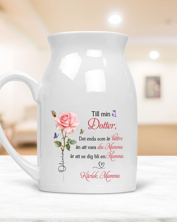 Ceramic Flower Vase Milk-Jug Shape