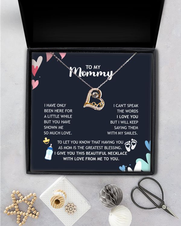 To My Mommy Necklace Gift For New Mom On Mother's Day Birthday Baby Shower