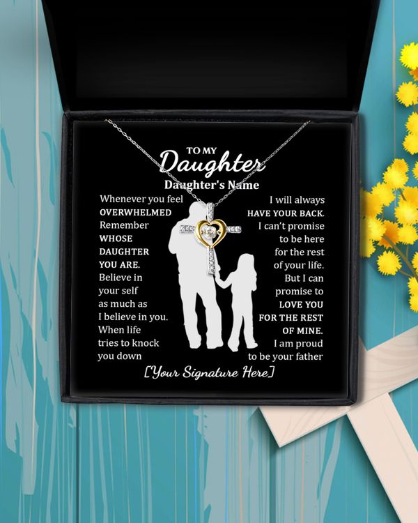 Personalized Heart Necklace From Dad To Daughter - I am proud to be your father