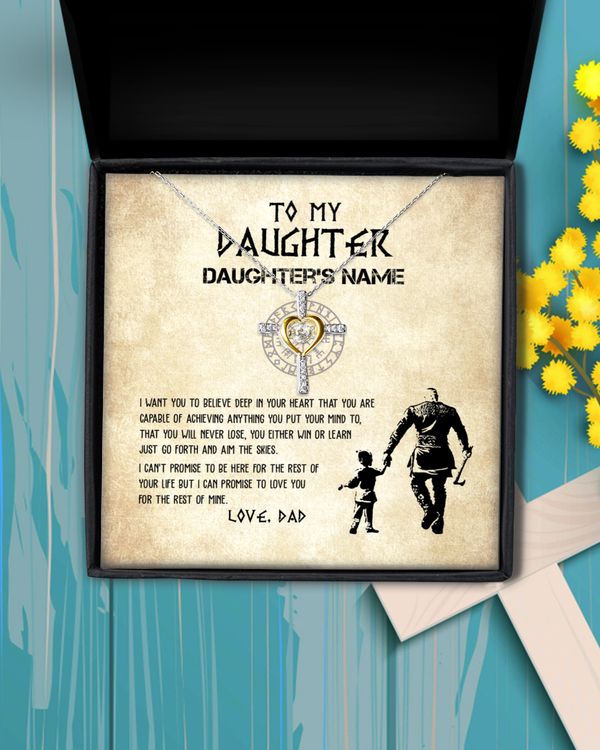 Cross Necklace From Viking Dad To Daughter On Birthday Graduation Anniversary