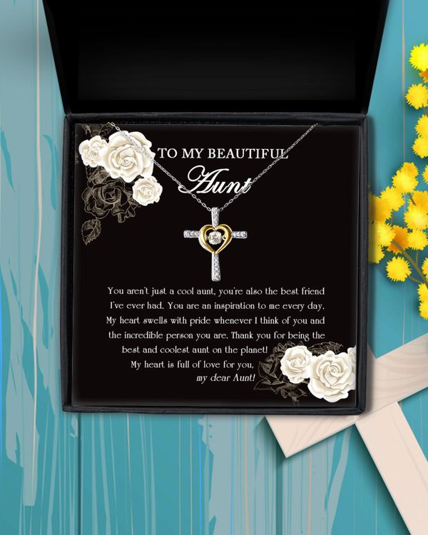 To My Beautiful Aunt Necklace, Appreciation Gift for Aunt from Niece, Thoughtful Valentines Gift for Aunt