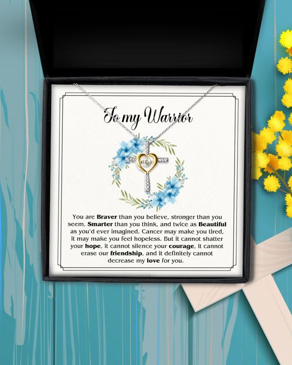 To My Warrior Gift, Meaning Gift For Cancer Warrior, Warrior Inspiration  Gift, Motivation Gift Necklace For Her, Encouragement gift.