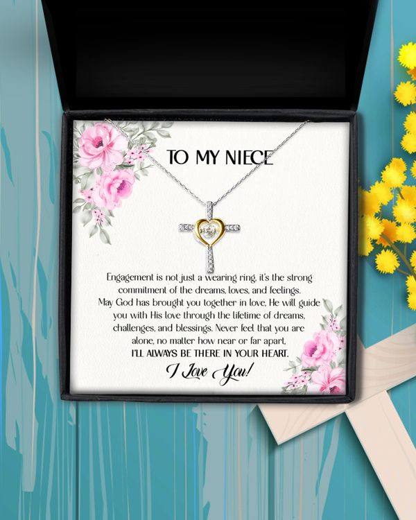 To My Niece Gift Necklace, Wedding Gift for My Niece from Aunt / Uncle, Engagement Necklace for Niece, Niece Engagement Jewelry